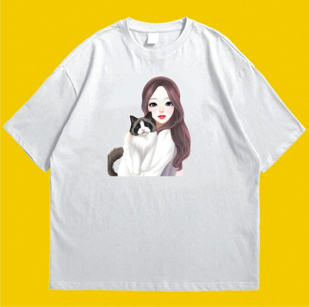 Brandzvibe Girl with Cat