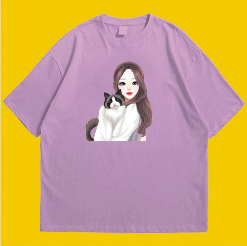Brandzvibe Girl with Cat