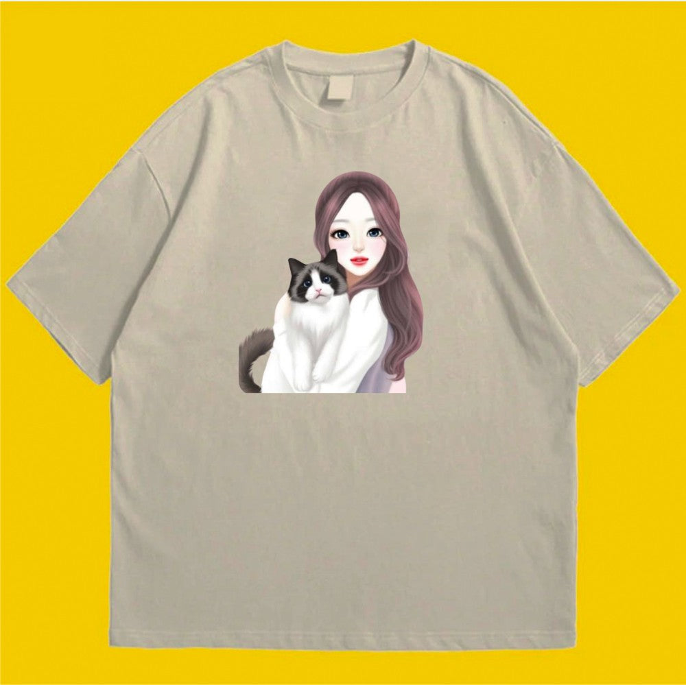 Brandzvibe Girl with Cat