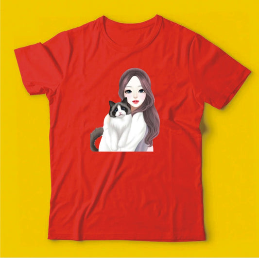 Brandzvibe Girl with Cat