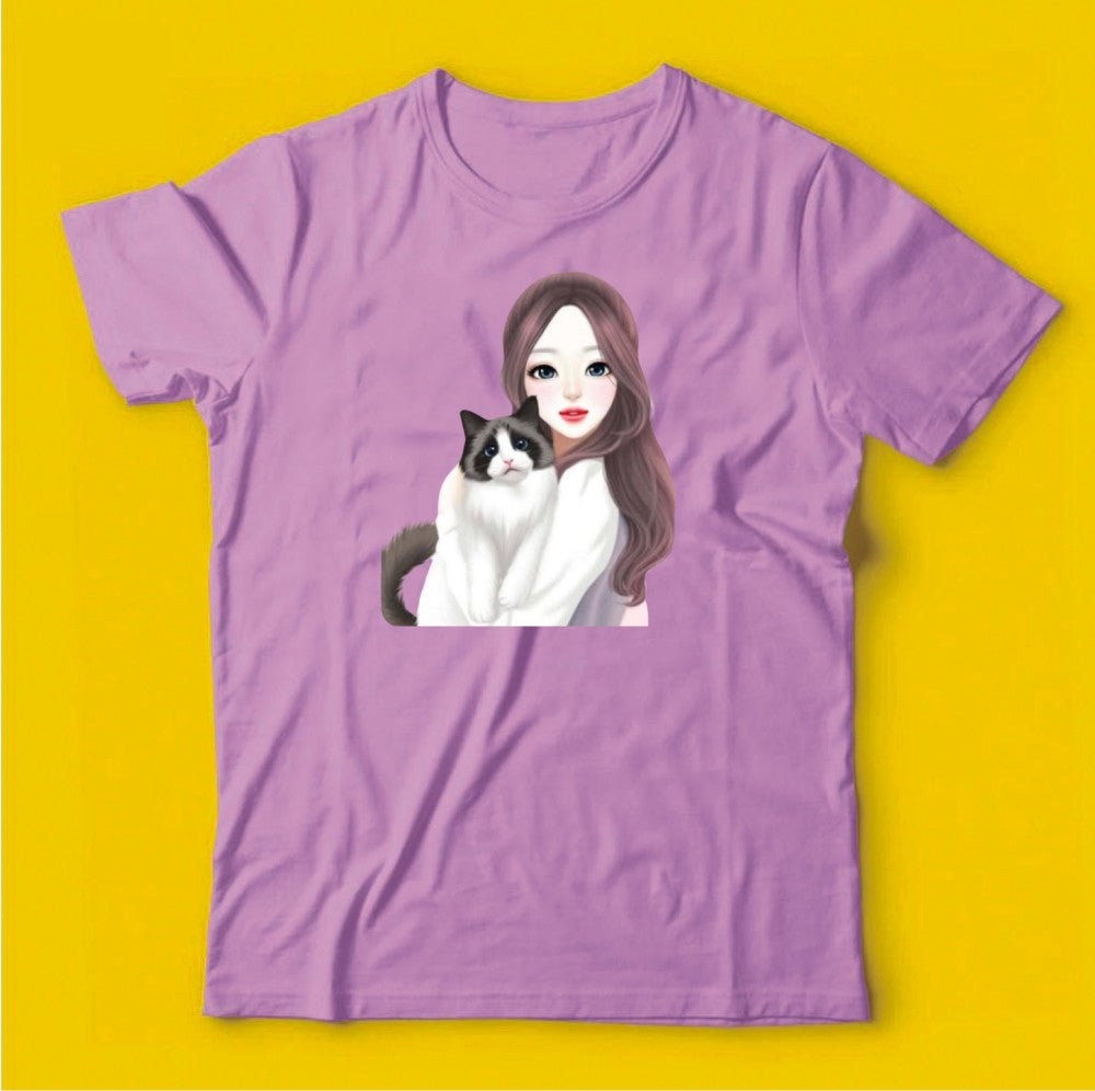 Brandzvibe Girl with Cat