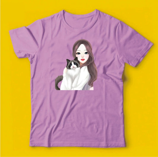 Brandzvibe Girl with Cat