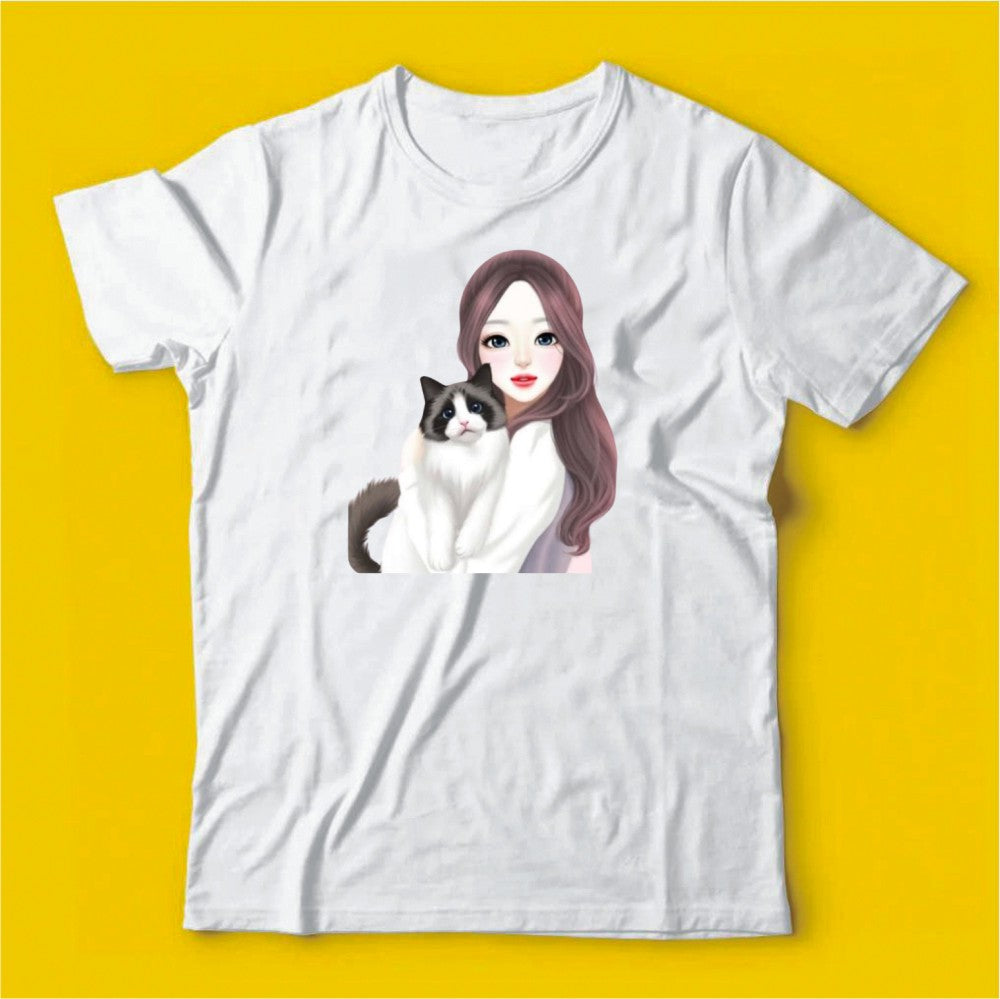 Brandzvibe Girl with Cat