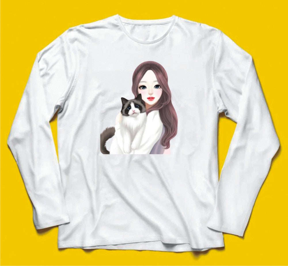 Brandzvibe Girl with Cat