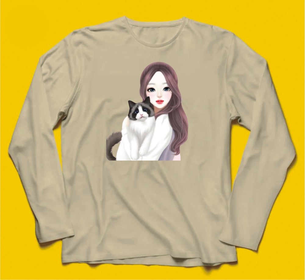 Brandzvibe Girl with Cat