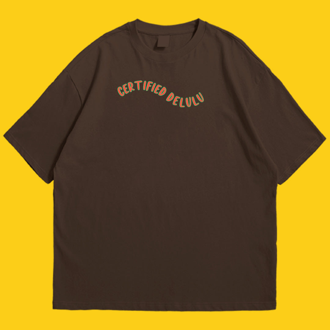 Brandzvibe Certified delulu drop shldr